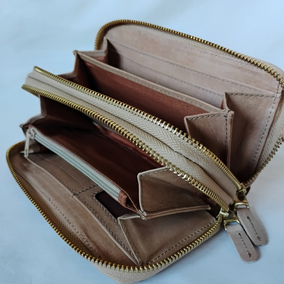 Women's Large Vintage Embossed Leather Chicago White Sox Wallet MLB Baseball Y2K - Picture 7 of 14